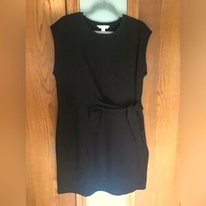 Nine West. Black Side Tie dress. Length is below the knee. Large. Cotton